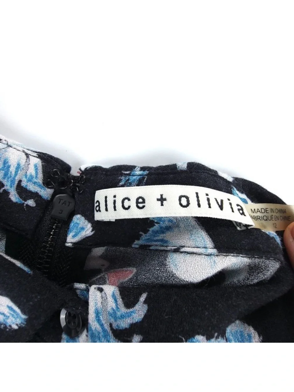 ALICE + OLIVIA Love Dove Button Down Romper Twee Vintage Novelty Print Womens 12 - Picture 3 of 10